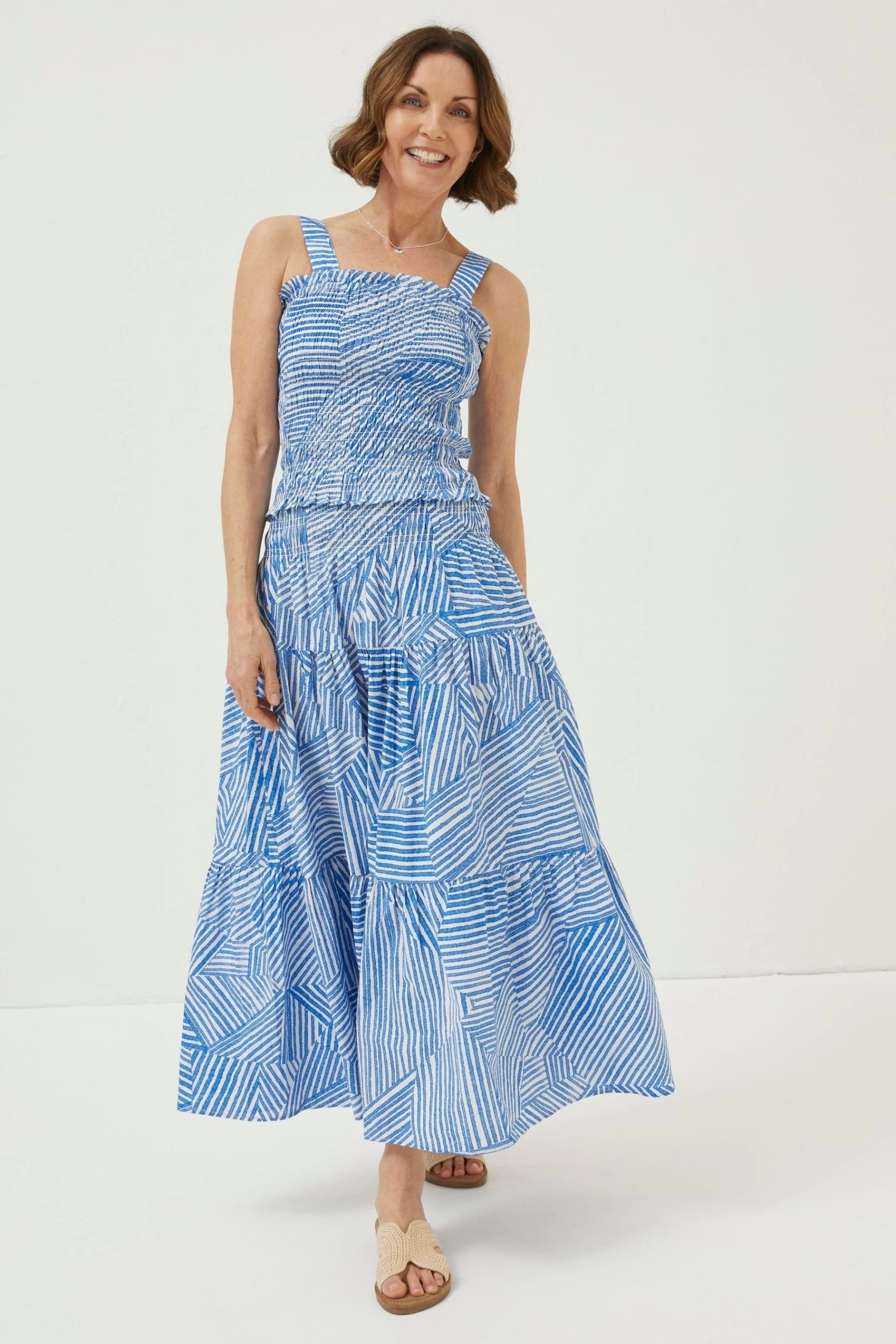 FatFace Blue Marina Abstract Maxi Skirt 5 FatFace Blue Marina Abstract Maxi Skirt - Image 5
