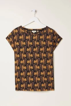 FatFace Ivy Parrot Black T-Shirt