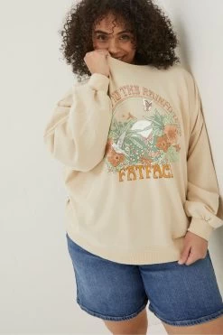 FatFace Natural Alex Rainforest Crew Sweatshirt -Fashion Clothing Store U04824s6