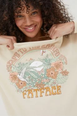 FatFace Natural Alex Rainforest Crew Sweatshirt -Fashion Clothing Store U04824s7