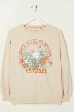FatFace Natural Alex Rainforest Crew Sweatshirt -Fashion Clothing Store U04824s8