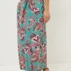 FatFace Green Shona Festival Maxi Skirt