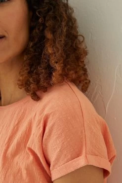 FatFace Orange Fran Tie Front Top -Fashion Clothing Store U12273s4