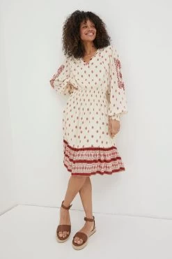 FatFace Natural Devin Bandana Dress