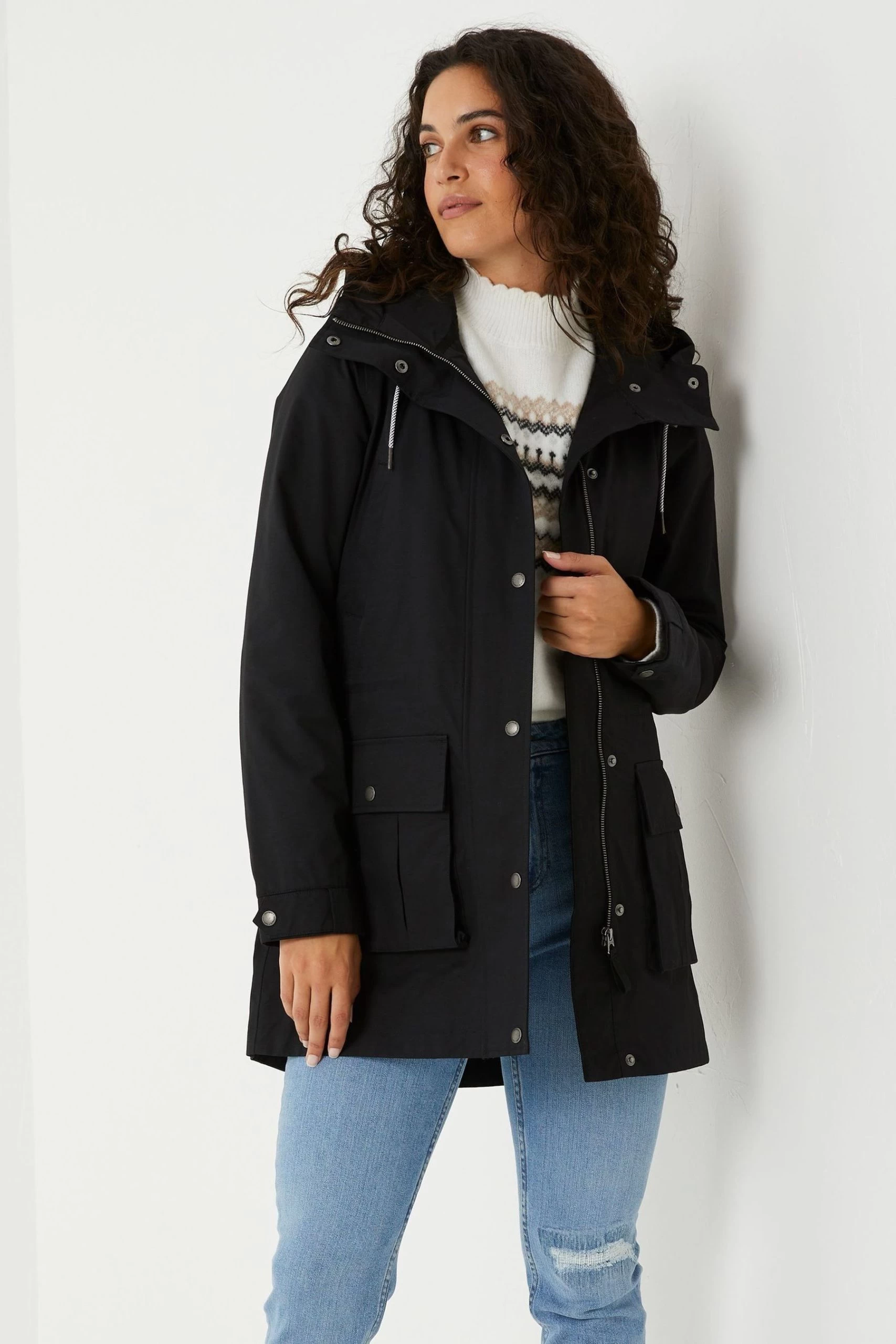 FatFace Taylor Black Coat 1 FatFace Taylor Black Coat
