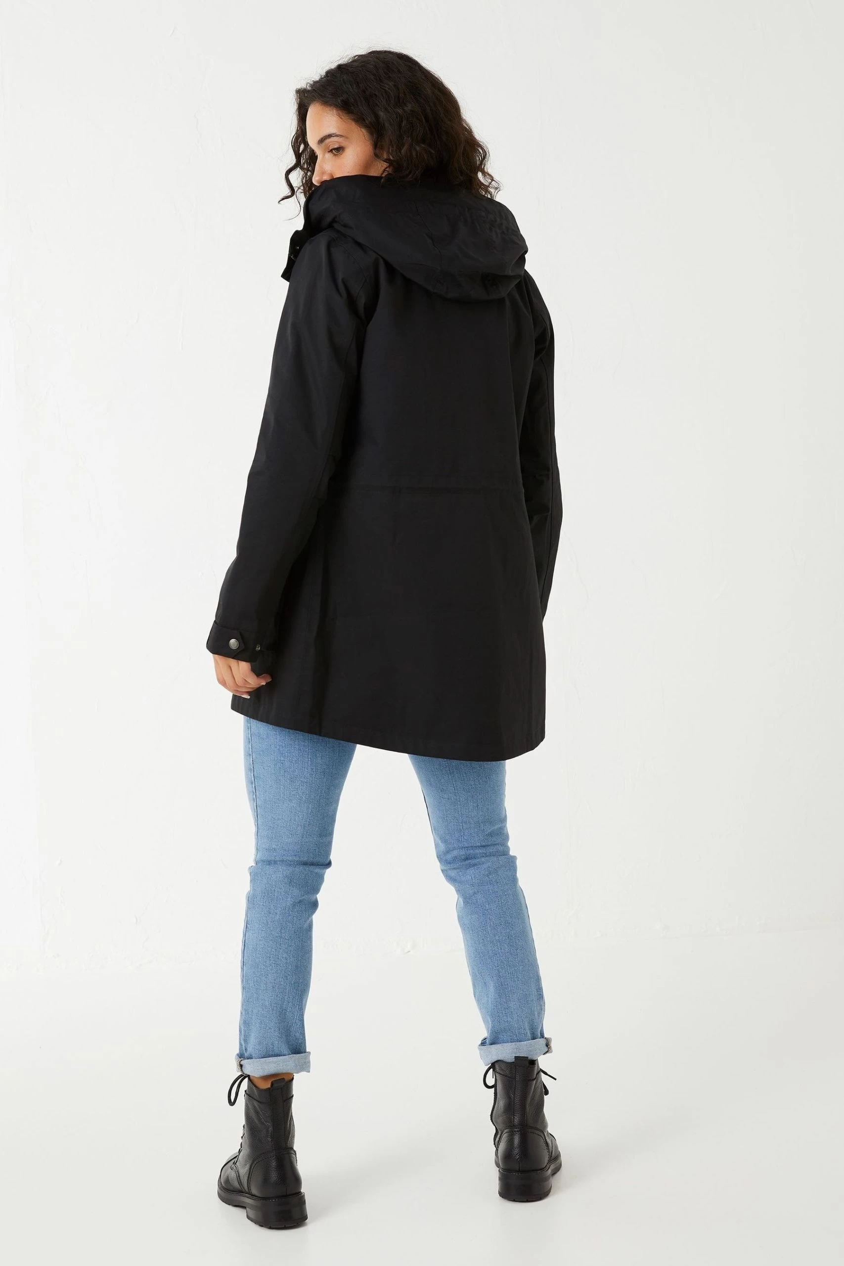 FatFace Taylor Black Coat 2 FatFace Taylor Black Coat - Image 2