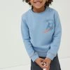 FatFace Blue Dip Dye Surf Crew Neck Sweatshirt