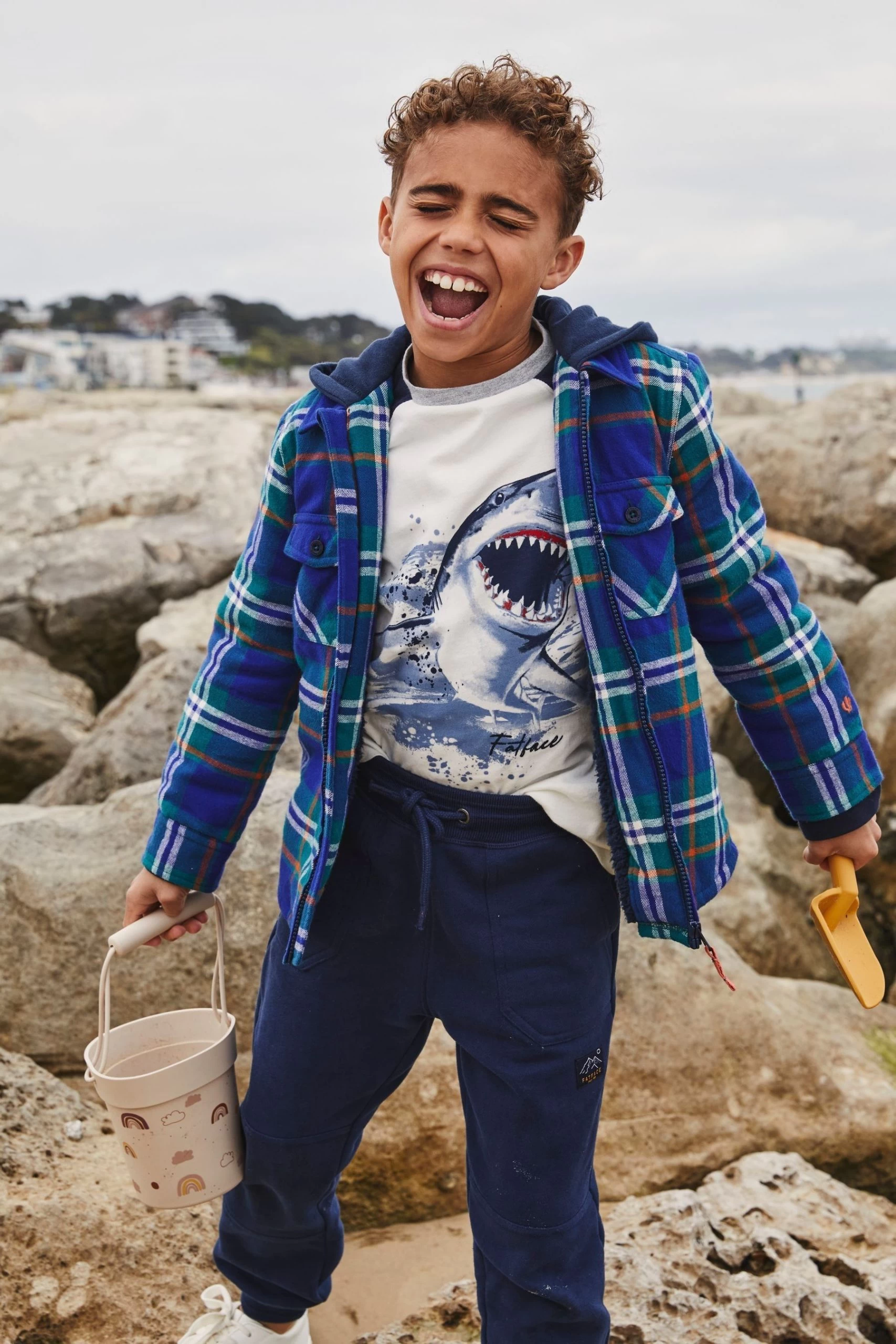 FatFace Blue Noah Knee Panel Joggers 4 FatFace Blue Noah Knee Panel Joggers - Image 4